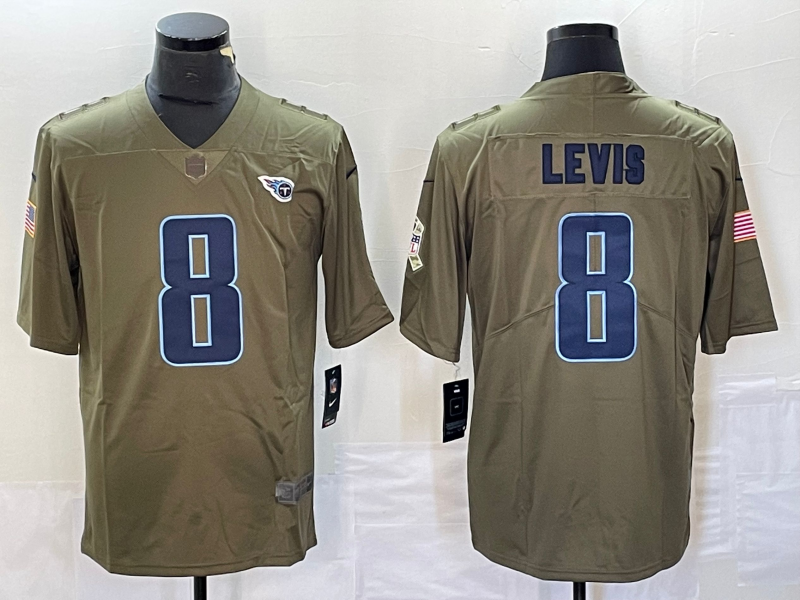 Men's Tennessee Titans Will Levis #8 Brown Jersey